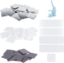 100 Sets 50mm/1.97 inch Fridge Magnet Button Maker Supplies for Square-Shaped...
