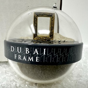 RARE Dubai UAE FRAME SAND GLOBE Snow Souvenir Travel Tourist Key Burj Khalifa