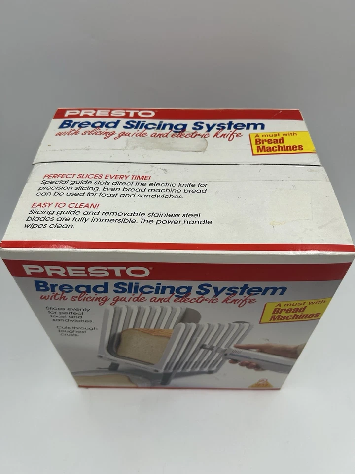 Sistema de rebanado de pan Presto guía de corte con cuchillo eléctrico 03823 nuevo en caja Foto 2 de 4