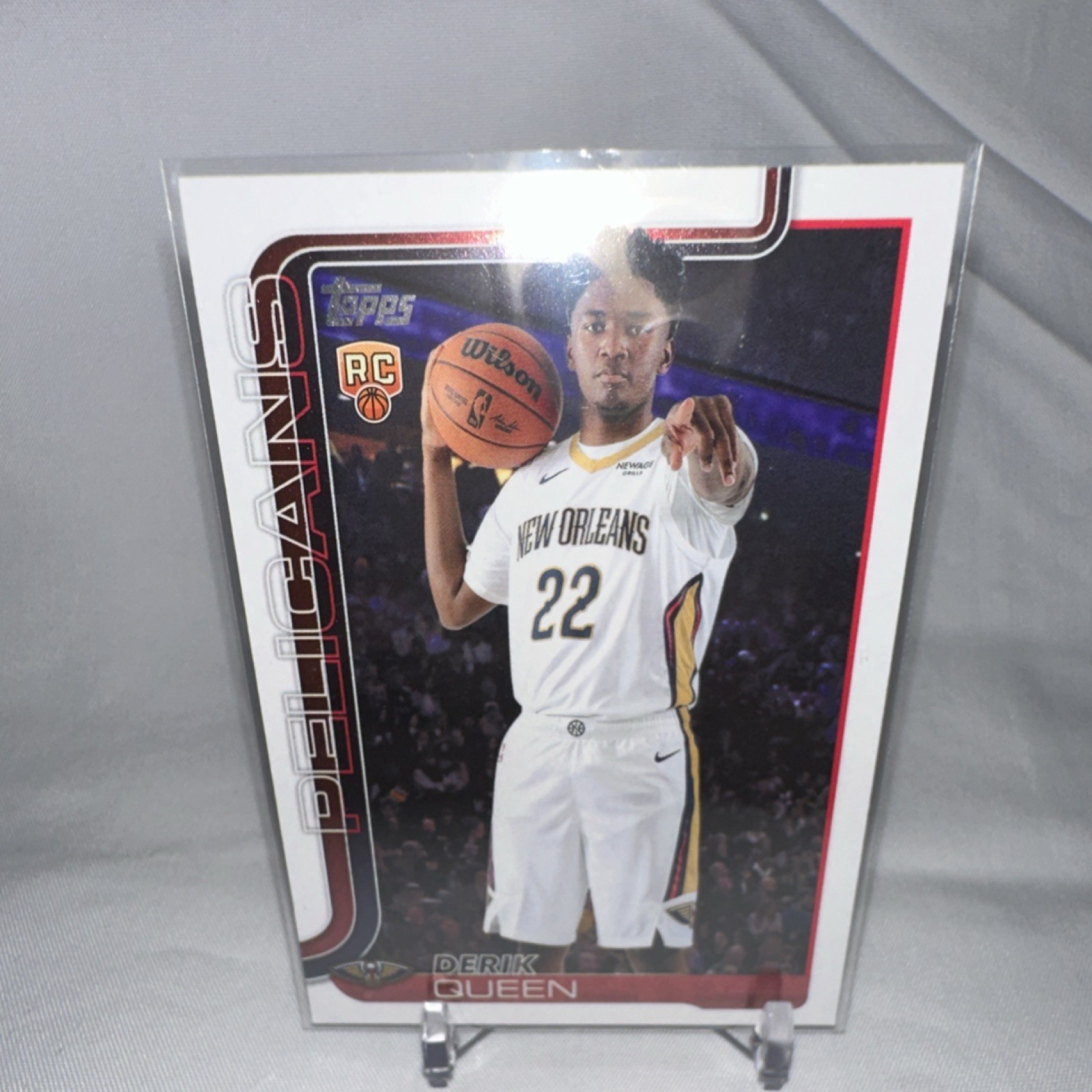 Topps 2025-26 Rookie Derik Queen #213 New Orleans Pelicans Basketball Card
