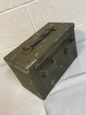 WW2 Ammo Box Chest Aluminum .50 Cal M3A4 Hand Cart Can US Army Military Vtg M3