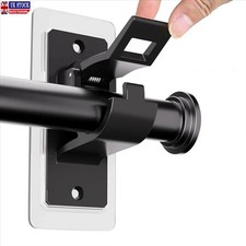 4pcs Curtain Rod Brackets No Drilling Self Adhesive Curtain Rod Holder Hooks