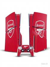 ARSENAL FC CREST KIT VINYL SKIN DECAL FOR PS5 SLIM DISC EDITION + 2 CONTROLLERS