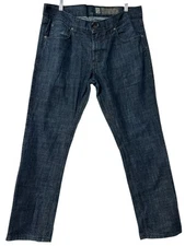 Marc Ecko Jeans Mens 36x32 Slim Fit Cut & Sew Dark Wash Blue Denim Cotton