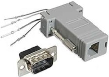 Lot10 DB9 pin Male RJ11 4wire 6P4C Jack Modular Adapter Aux/Data/Phone/Telephone