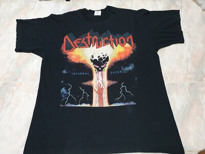 rare Vintage 90s Destruction Shirt Infernal Overkill Thrash Metal