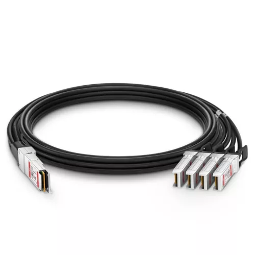 FS 100G QSFP28 to 4x25G SFP28 Passive Direct Attach Copper Breakout Cable 1m/3ft