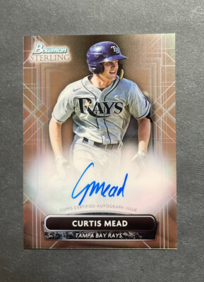 2022 Bowman Sterling Curtis Mead Prospect On-card Auto #PA-CMD Rays
