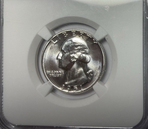 1951 Proof Washington Quarter Bright White NGC MS66