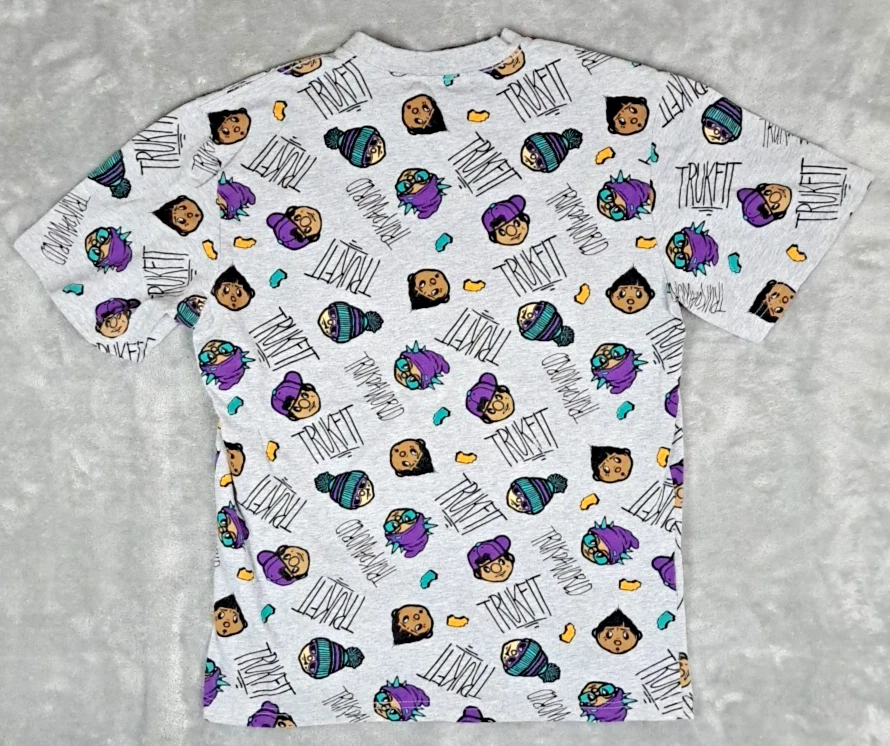 TrukFit Hombres Mediano TrukDaWorld Estampado Completo Caras AOP Foto 2 de 4