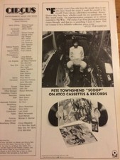 Pete Townshend, The Who, Scoop, Vintage Promotional Ad