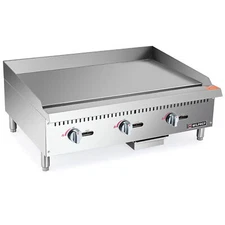 36" Commercial Gas Griddle Manual Flat Top Griddle 90,000 BTU NG LPG