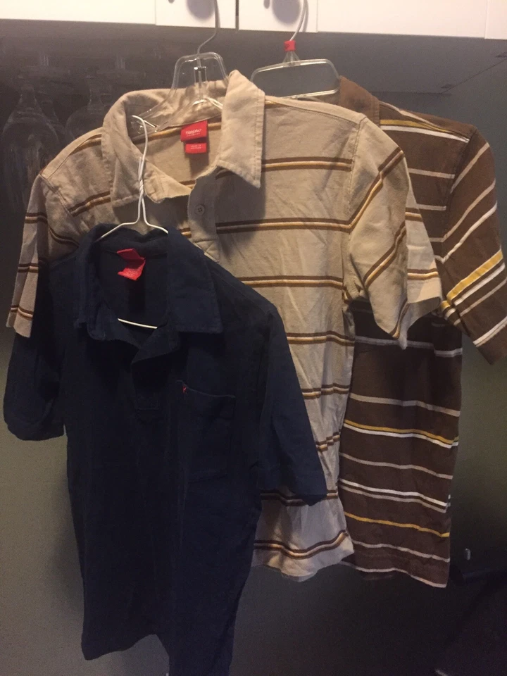 Old Navy Collared Mossimo Polo Shirts Boys M Lot Of 5 Medium Size 8 Kids Clothes - Image 2 of 4