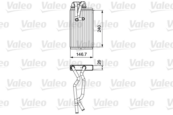 Système de chauffage VALEO 811525 radiateur habitacle de remplacement auto