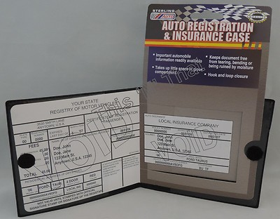 Auto Car Truck Registration Insurance Document Holder Wallet Case Id ...