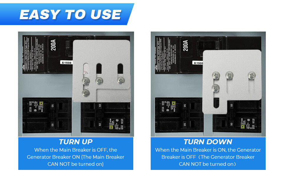 Generator Interlock Kit For Square D QO & Homeline 150 & 200 Amp  Panels