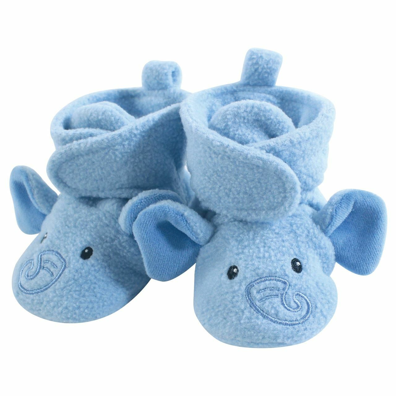 Hudson Baby Fleece Booties, Blue Elephant