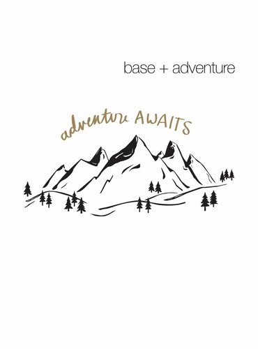 MOUNTAINS WALL DECAL WITH ADVENTURE AWAITS - Picture 2 of 4
