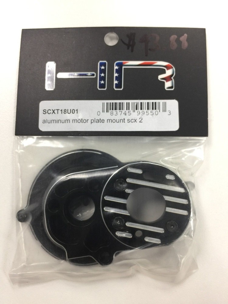 NEW! HOT RACING SCX10 II BLACK ALUM MOTOR PLATE. PART# SCXT18U01 AXIAL SCX10