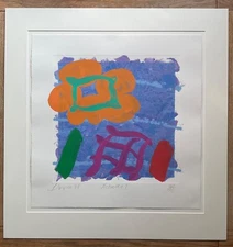 Albert Irvin RA Signed Original Screenprint and woodblock 2008. Nebraska 1