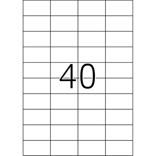 4000 Étiquettes Adhésives din A4 52,5 X 29,7 MM (40 Par Feuille) Blanc 8698