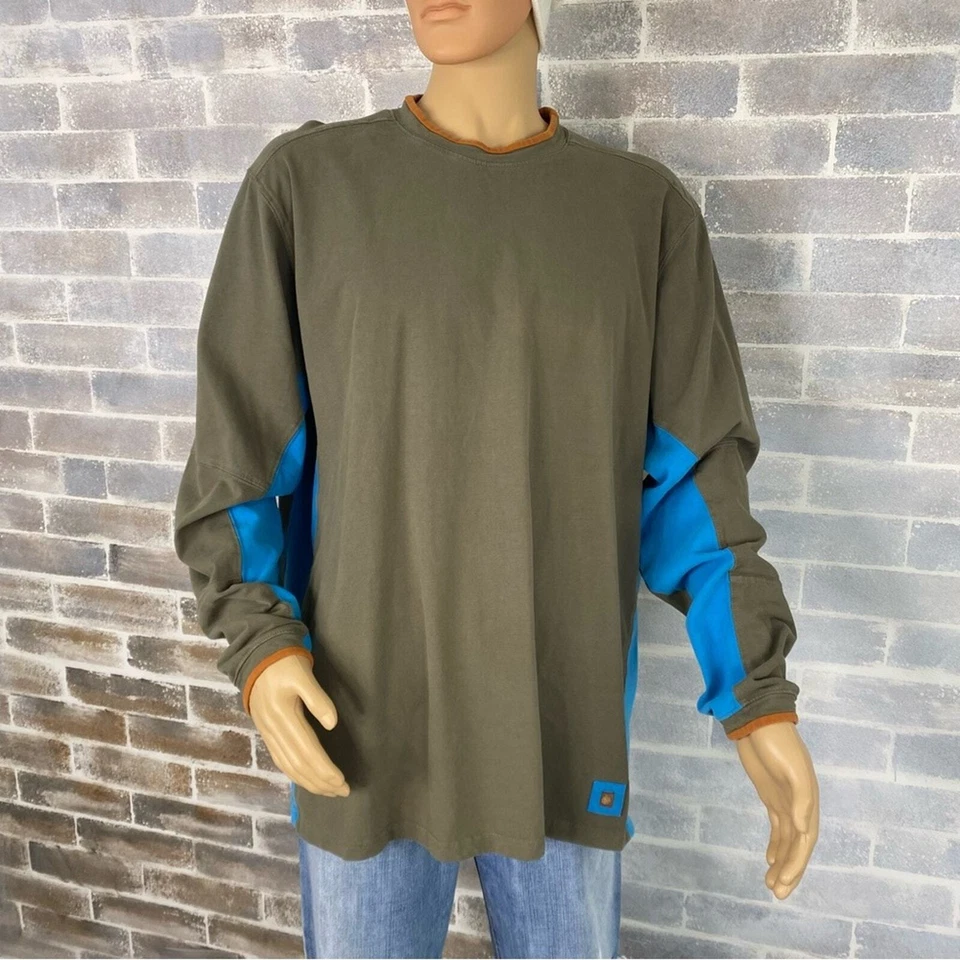 Sudadera pesada Territory Ahead para hombre verde oliva 100 % algodón talla XL Foto 4 de 4