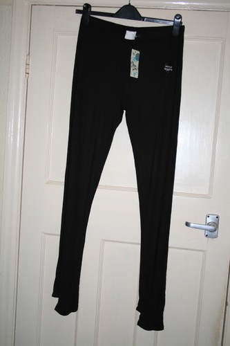 BNWT SIZE 14 BLACK STRETCHY VISCOSE BLEND LEGGINGS WITH STIRRUP