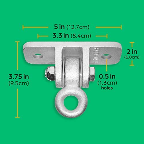 Swing Set Hangers - 2 Heavy Duty Brackets with Locking Snap Hooks for Porch, ... - Bild 7 von 9