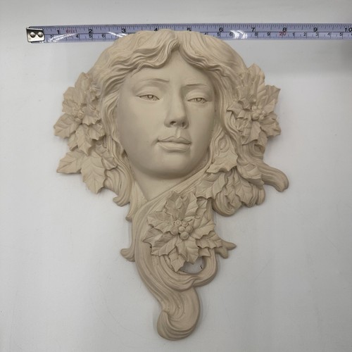 Polyresin Maiden Wall Plaque, House of Lloyd, Xmas Around the World, Art Nouveau - Picture 3 of 8
