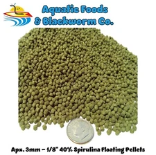 3mm 40% Spirulina Floating Pellets for Africans, Cichlids, & Tropicals