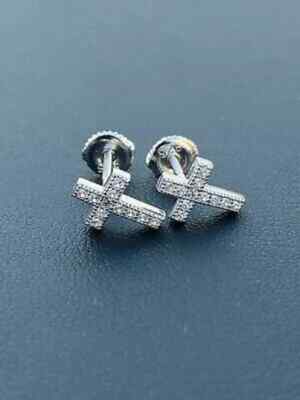 2Ct Lab Created VVS1/D Diamond Beautiful Stud Earring 14K White Gold Finish
