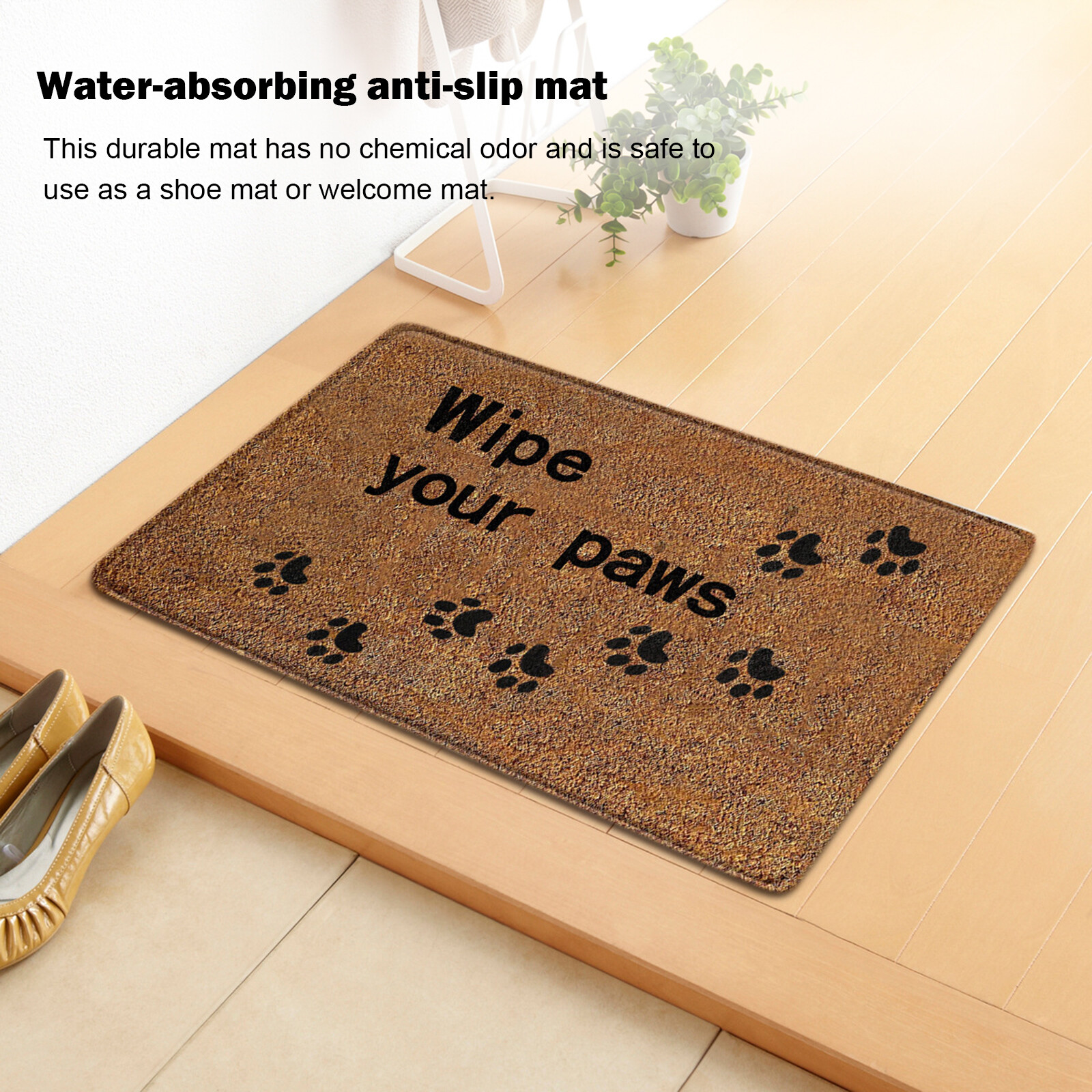 Cute Animal Letter Entrance Rugs NonSlip Front Doormats Indoor Outdoor