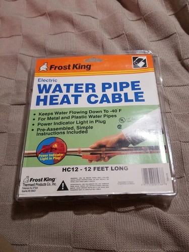 Thermwell Frost King Heat Tape 12 Feet Pipe Heating Cable - HC12, New  Sealed! - Mohammed Sanogo