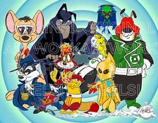 More Looney League Orig Illus Fan Art Print Chris Gelsi 8.5 x 11 NOT AI