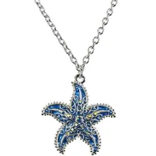 KIRKS FOLLY Magical Starfish  Necklace    sterling silvertone