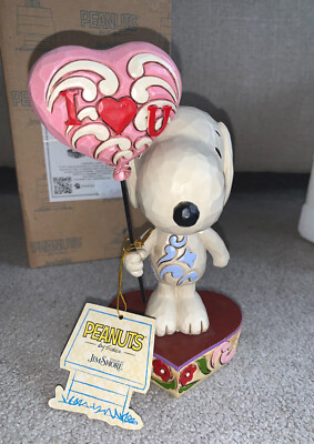 Jim Shore Peanuts Snoopy I Heart U Love You 4042378 BN Boxed Rare