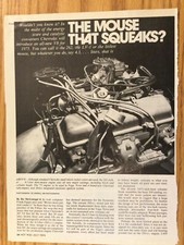 Eng253 Article Engine The Mouse That Squeaks Chevy262 Lv-1 Jul 1974 2 Page Eng253 Article Engine The Mouse That Squeaks Chevy262 Lv-1 Jul 1974 2 Page