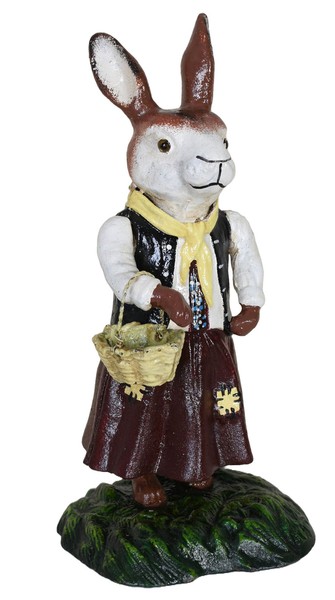 HäSin Vintage Hase HäSchen Osterhase Gusseisen Rost Antik Garten Ostern Landhaus-image
