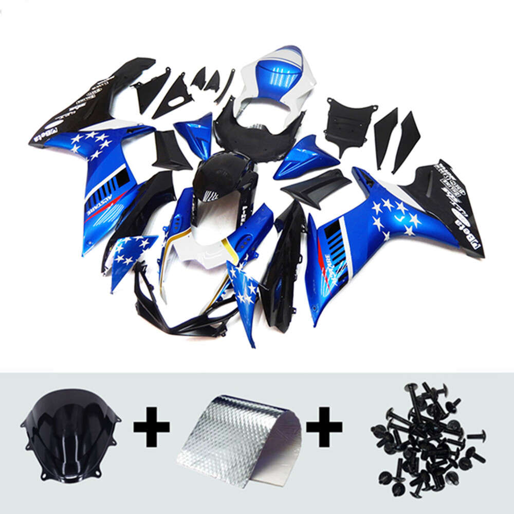 White Blue Black Fairings for 2011 - 2025 Suzuki GSXR600 GSXR750 K11 Body Frames