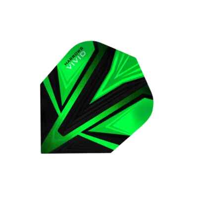 Harrows Dart Flights, Vivid Black/Green, Standard No.6, 1 Set = 3 Stk