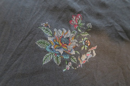 Lost Enterprises Mens Y2K T Shirt XL Grey Skater Surf Grunge Retro Flower Lotus - Picture 2 of 7