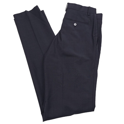 $285 Theory Mayer Blue Tonal Glen Plaid Slim Fit Suit Pants Mens Size 31