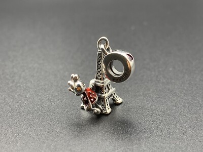 Genuine Pandora Silver Disney Paris Minnie Eiffel Tower Dangle