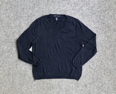 DEVON & JONES Damen Pullover Gr. L Strickpullover Sweater Stretch A14805 Blau