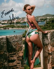 Emma Hix Super Sexy Hot Signed 8x10 Photo Adult Model COA Proof 89B