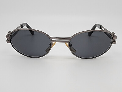 Versace Mod. S41 Col. 948 Matte Silver Frame Black Lens Sunglasses