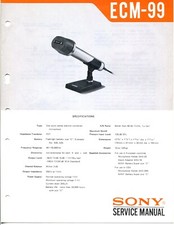 Sony Model ECM-99 Electret Condenser Microphone Service Manual