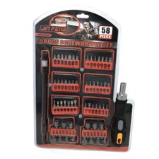 KIT 58 PEZZI CACCIAVITE PROLUNGA PUNTE INSERTI CROCE STELLA TAGLIO