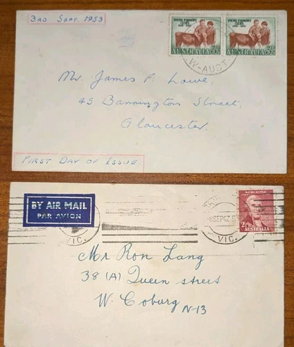 Australia Old  2 Pre Decimal  Covers Mixed Condition  Lot 2