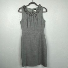 J Crew Womens Gray Wool Blend Sleeveless Sheath Dress - Size 6